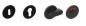 Preview: ProGriff TD-Slice round auf Rosette– Edelstahl/Schwarz matt